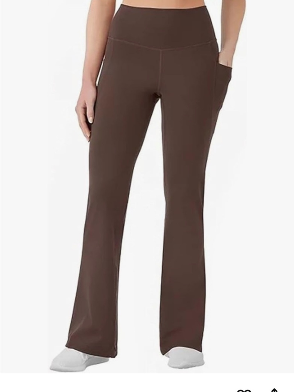 NWT High-Rise Brown Flare Leggings with Side Pocket